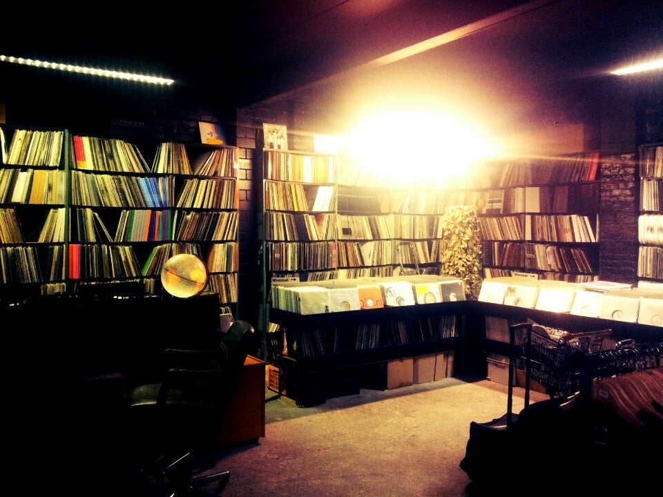 Interior view of Space Hall, a record store in Berlin, Germany