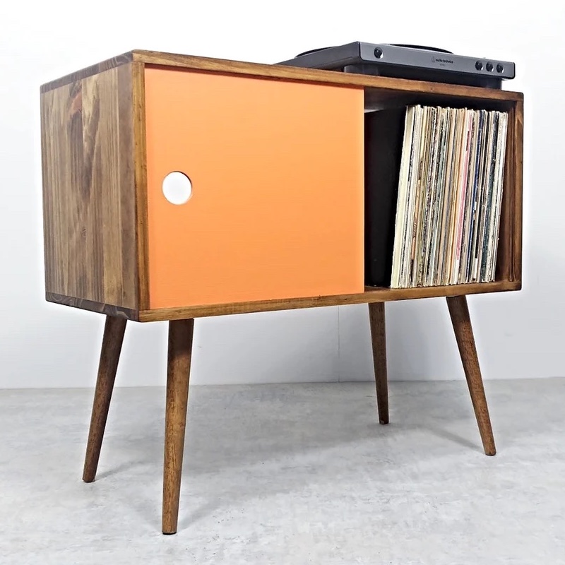 record player stand tall