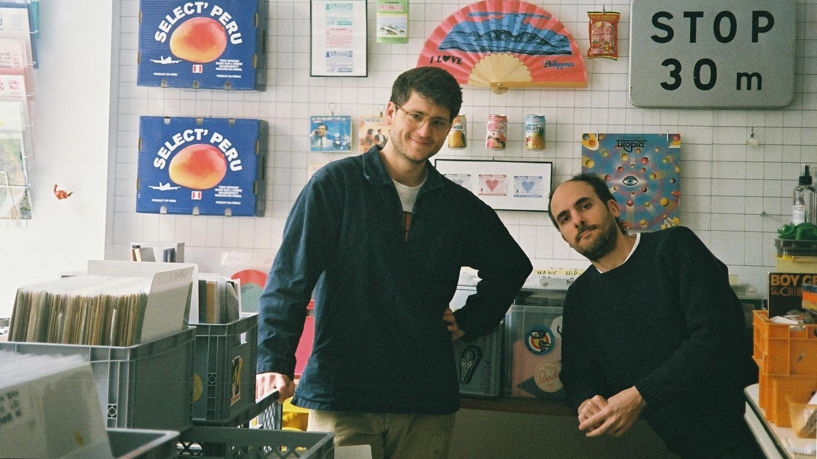 photo of owners Vincent Privat and Xavier Ehretsmann in dizonord record store