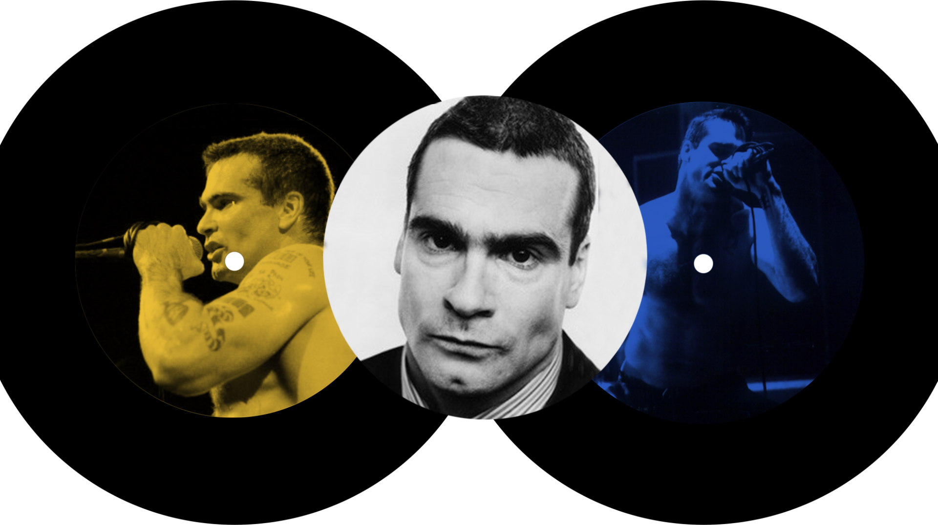 A colorful set of images of Henry Rollins